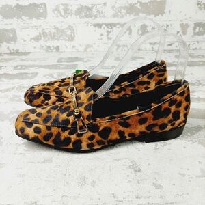 New Impo Baylis Leopard Print Fabric Memory Foam Slip On Loafers V789